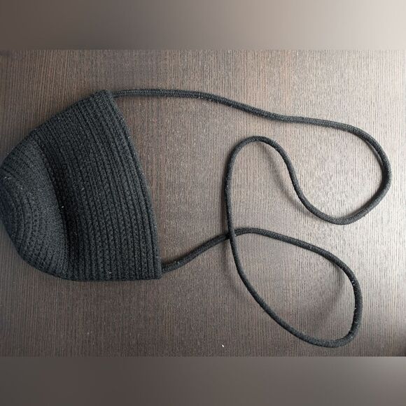 Black Rope woven mini bowl bag with spaghetti strap - Picture 5 of 5